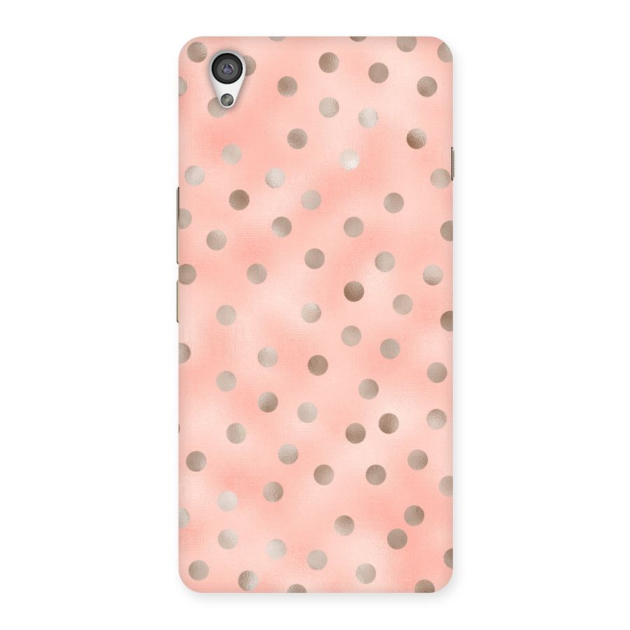 RoseGold Polka Dots Back Case for OnePlus X
