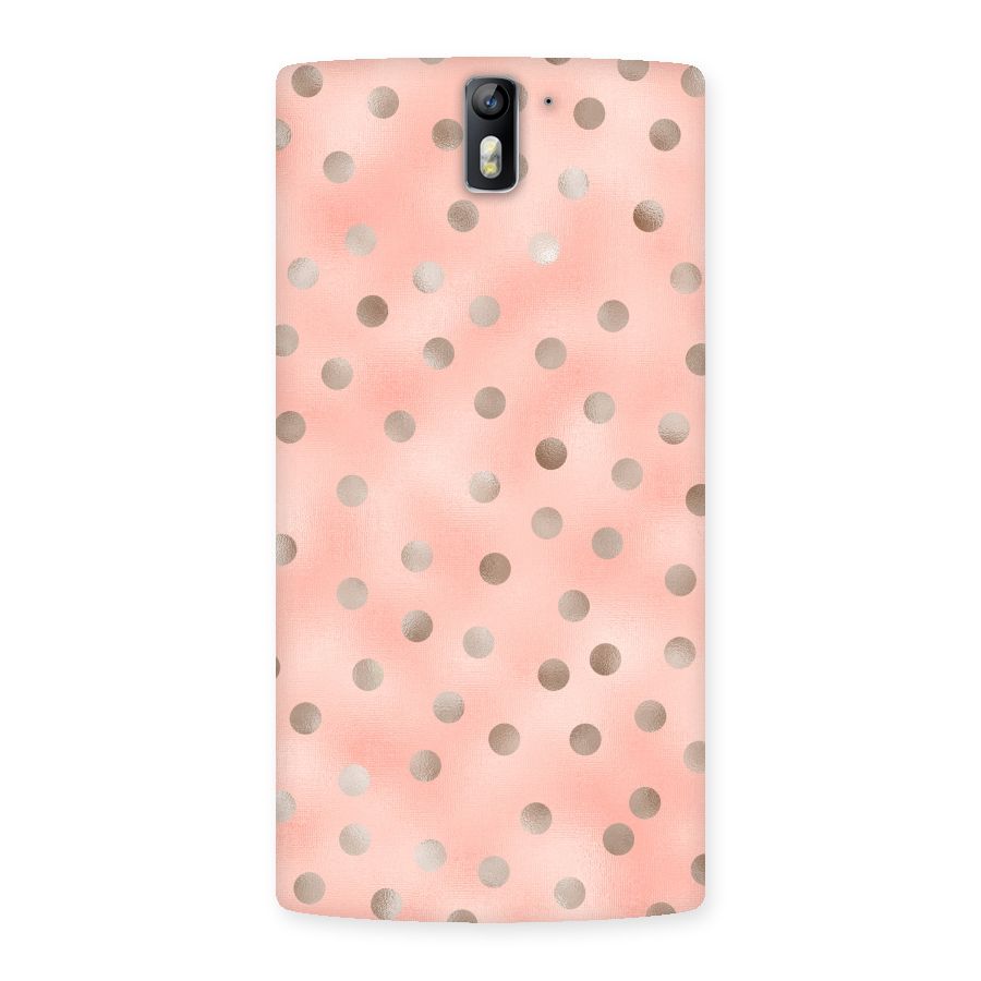 RoseGold Polka Dots Back Case for One Plus One