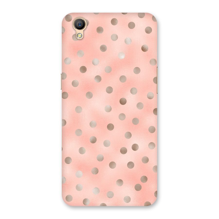 RoseGold Polka Dots Back Case for Oppo A37