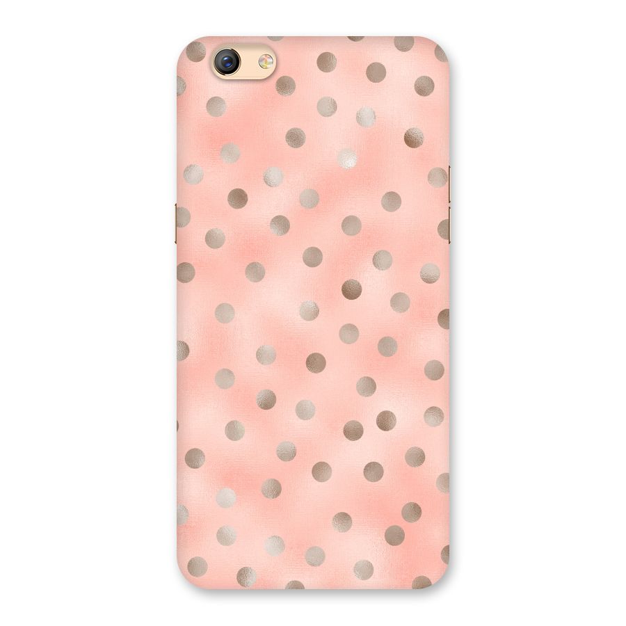 RoseGold Polka Dots Back Case for Oppo F3 Plus