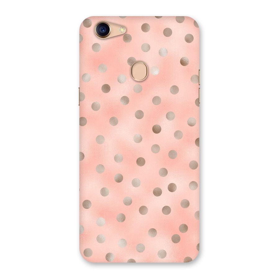 RoseGold Polka Dots Back Case for Oppo F5