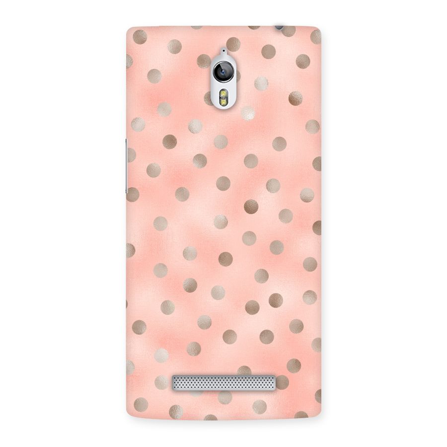 RoseGold Polka Dots Back Case for Oppo Find 7