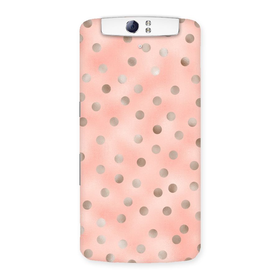 RoseGold Polka Dots Back Case for Oppo N1