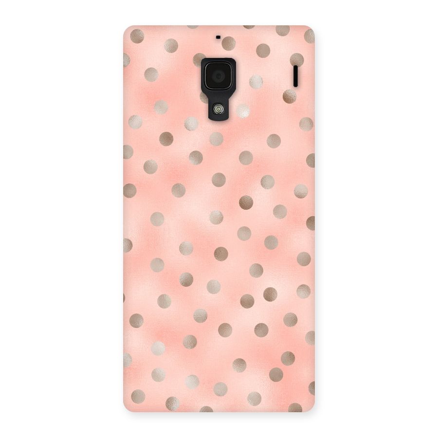 RoseGold Polka Dots Back Case for Redmi 1S