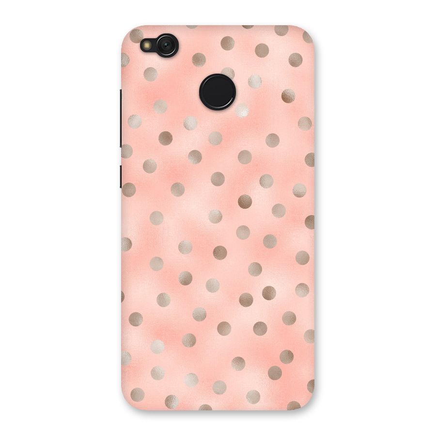RoseGold Polka Dots Back Case for Redmi 4