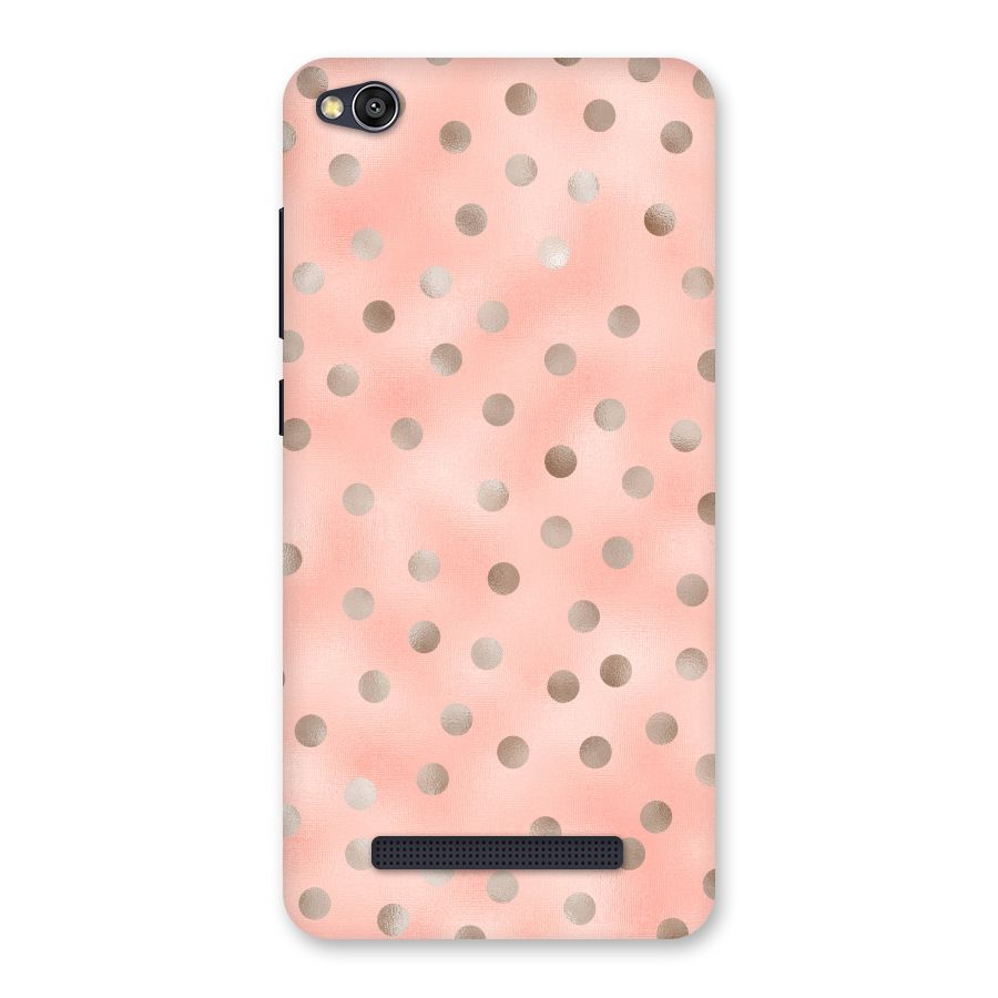 RoseGold Polka Dots Back Case for Redmi 4A