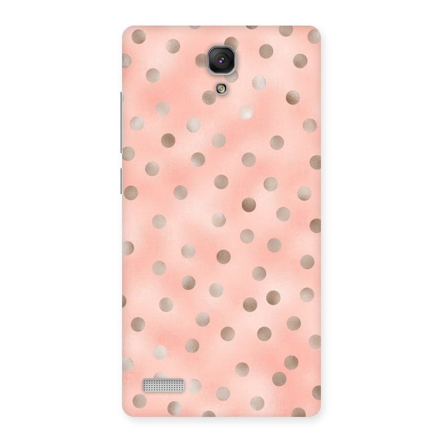 RoseGold Polka Dots Back Case for Redmi Note