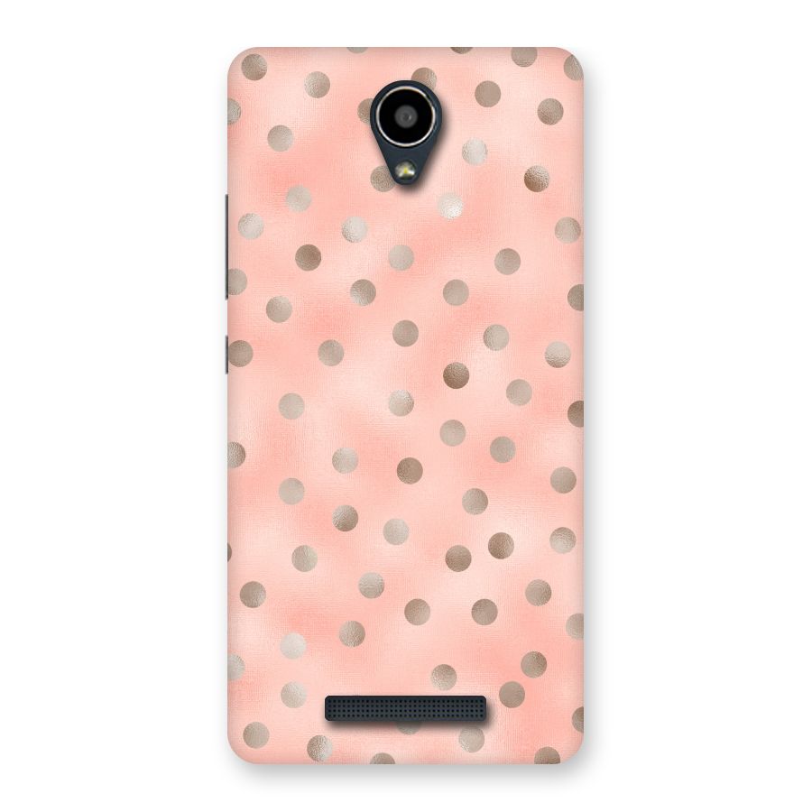 RoseGold Polka Dots Back Case for Redmi Note 2