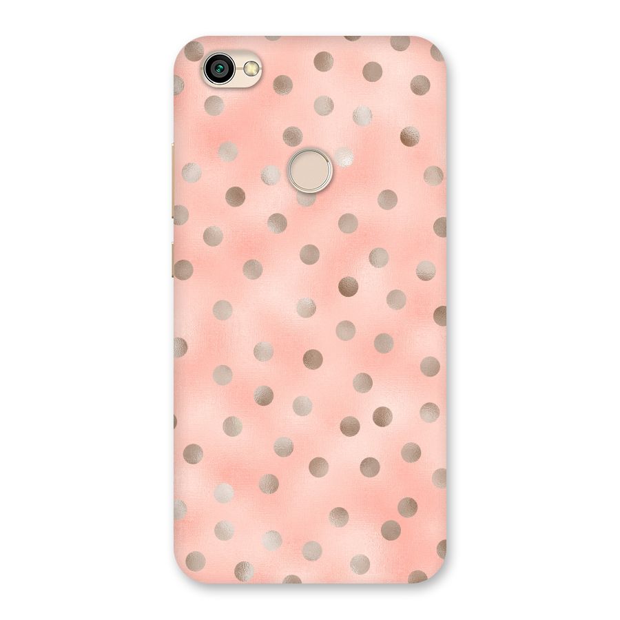 RoseGold Polka Dots Back Case for Redmi Y1 2017