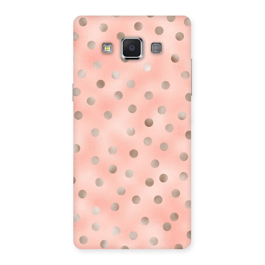 RoseGold Polka Dots Back Case for Samsung Galaxy A5