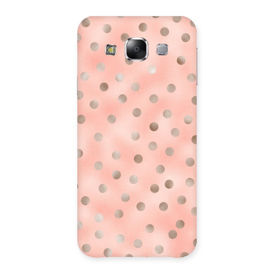 RoseGold Polka Dots Back Case for Samsung Galaxy E5