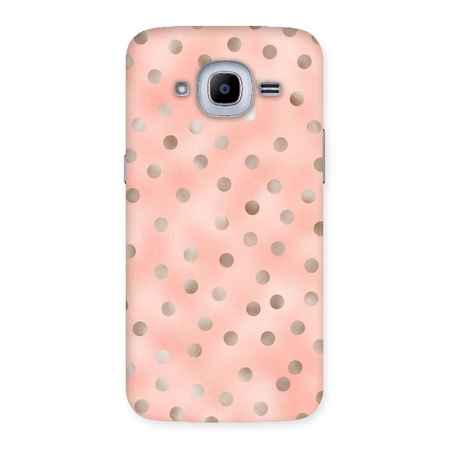 RoseGold Polka Dots Back Case for Samsung Galaxy J2 Pro
