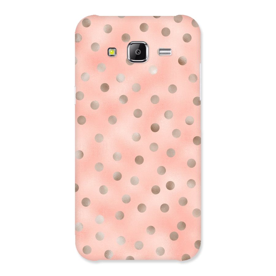 RoseGold Polka Dots Back Case for Samsung Galaxy J5