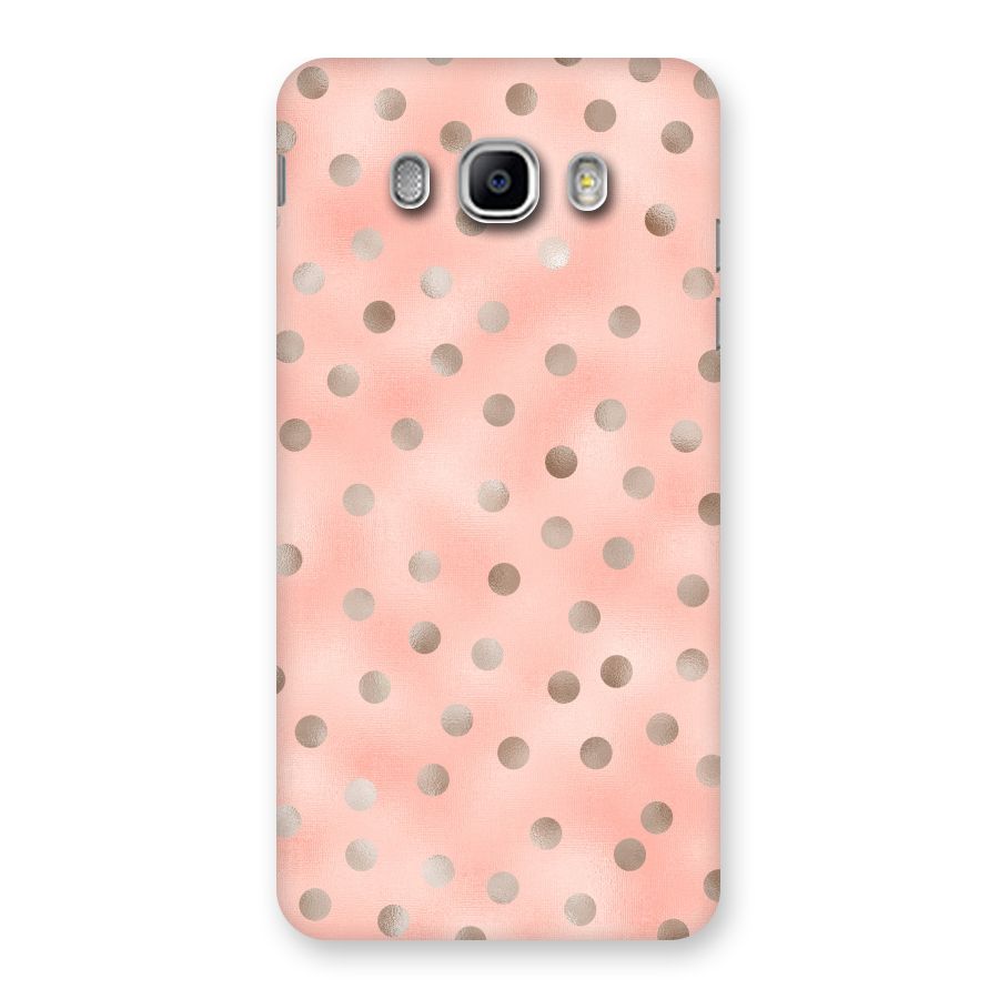 RoseGold Polka Dots Back Case for Samsung Galaxy J5 2016
