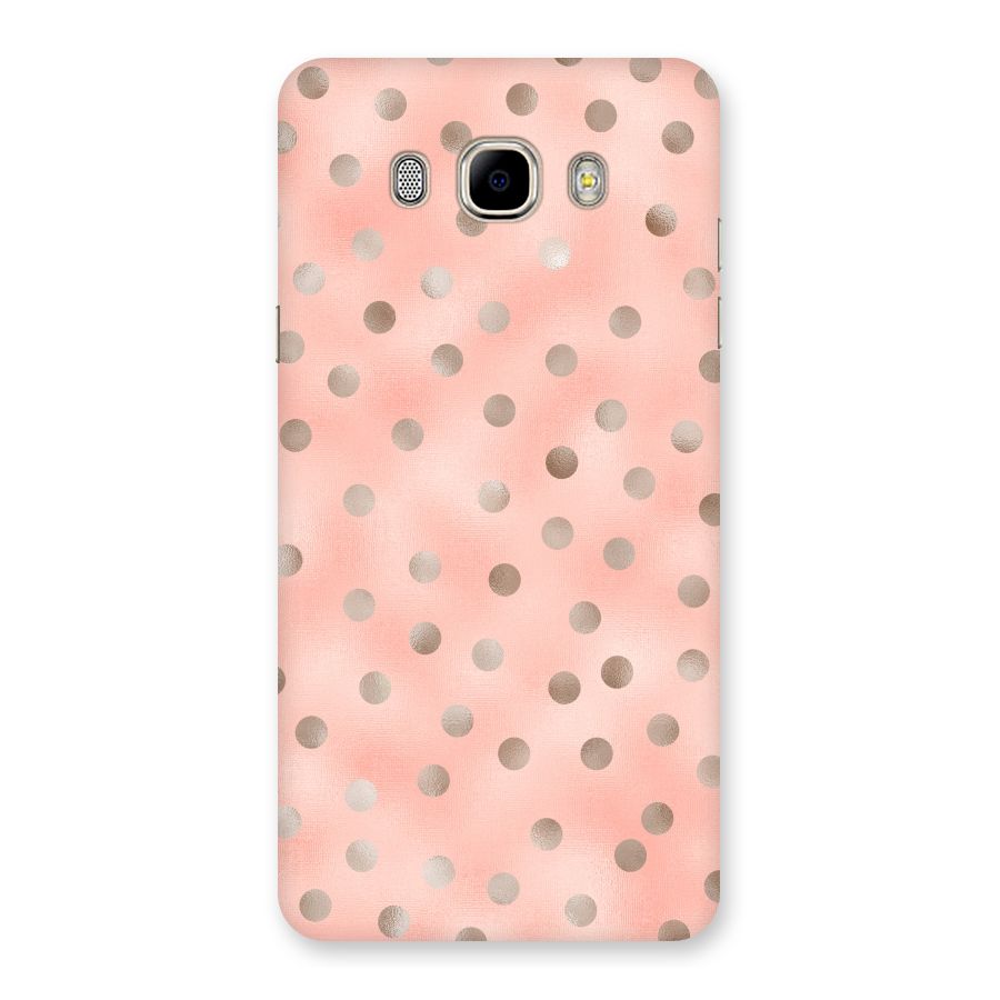 RoseGold Polka Dots Back Case for Samsung Galaxy J7 2016
