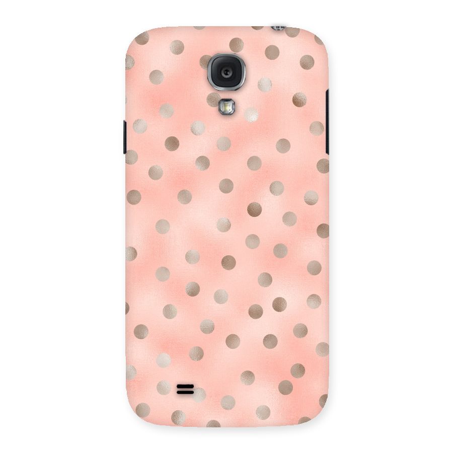RoseGold Polka Dots Back Case for Samsung Galaxy S4