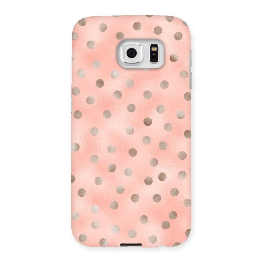 RoseGold Polka Dots Back Case for Samsung Galaxy S6