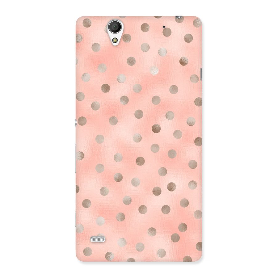 RoseGold Polka Dots Back Case for Sony Xperia C4