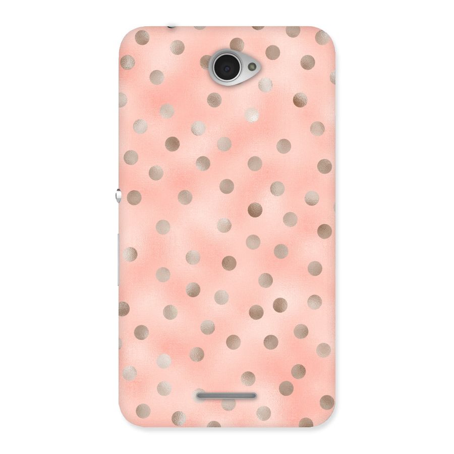RoseGold Polka Dots Back Case for Sony Xperia E4