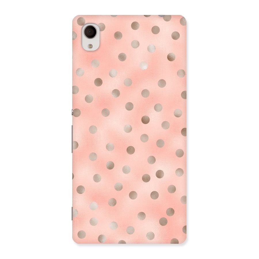 RoseGold Polka Dots Back Case for Sony Xperia M4