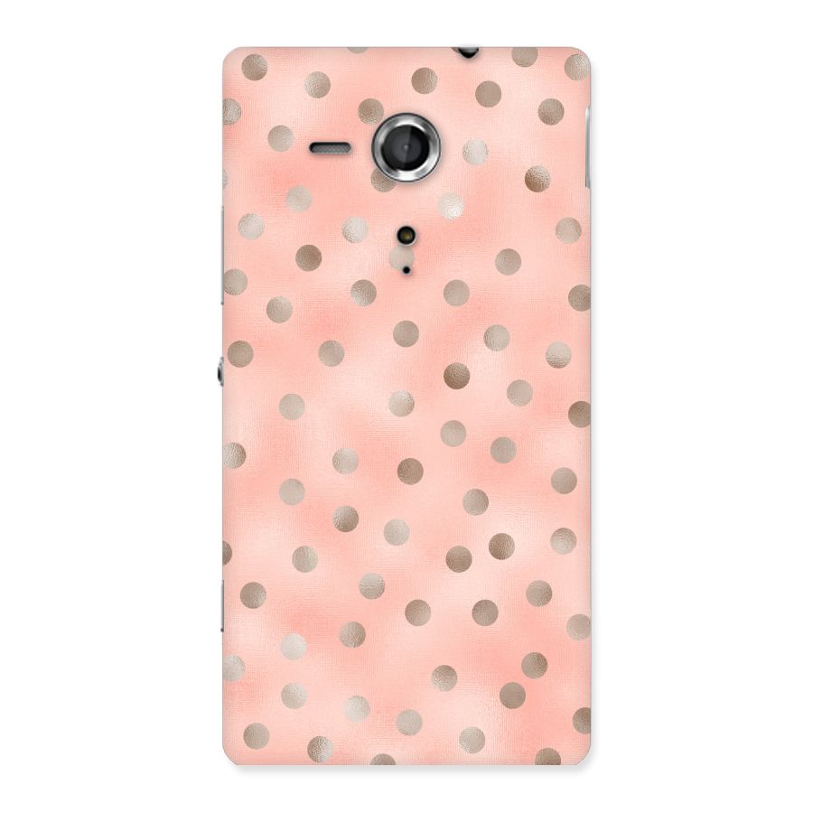 RoseGold Polka Dots Back Case for Sony Xperia SP