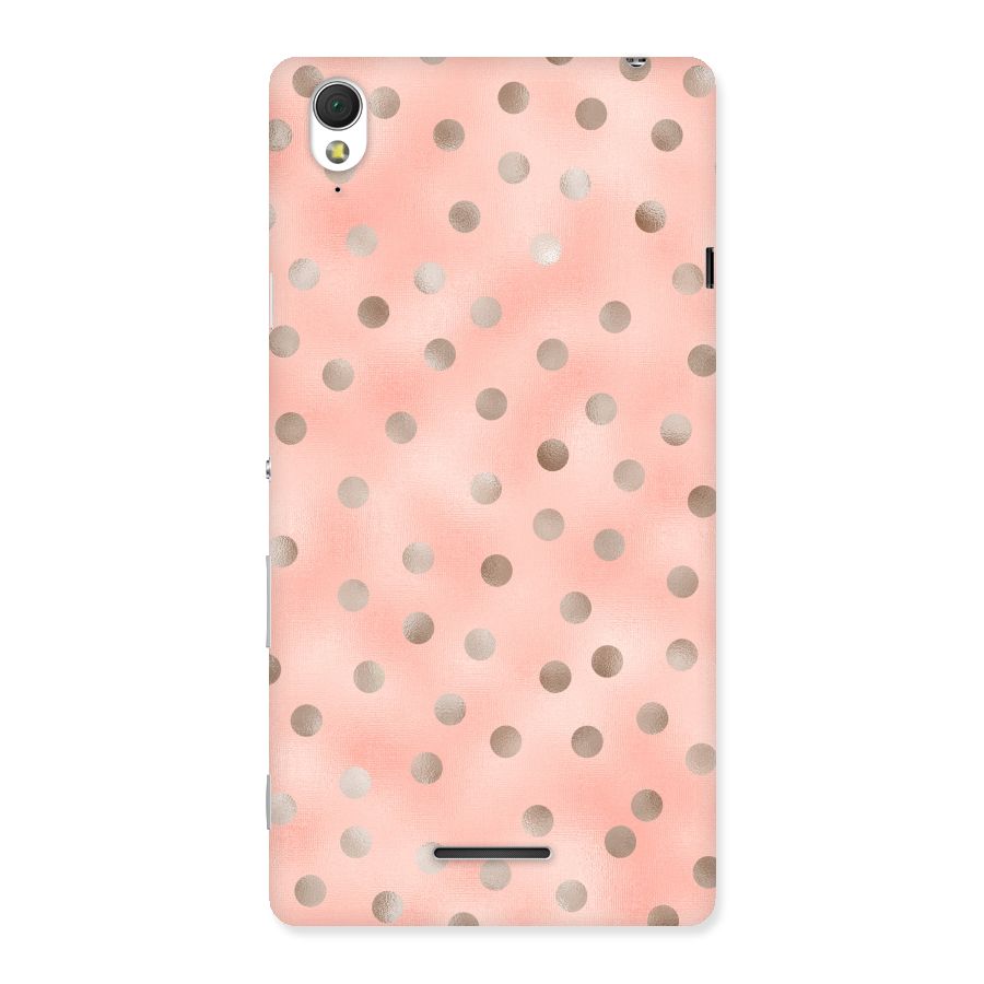 RoseGold Polka Dots Back Case for Sony Xperia T3