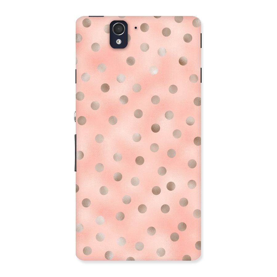 RoseGold Polka Dots Back Case for Sony Xperia Z