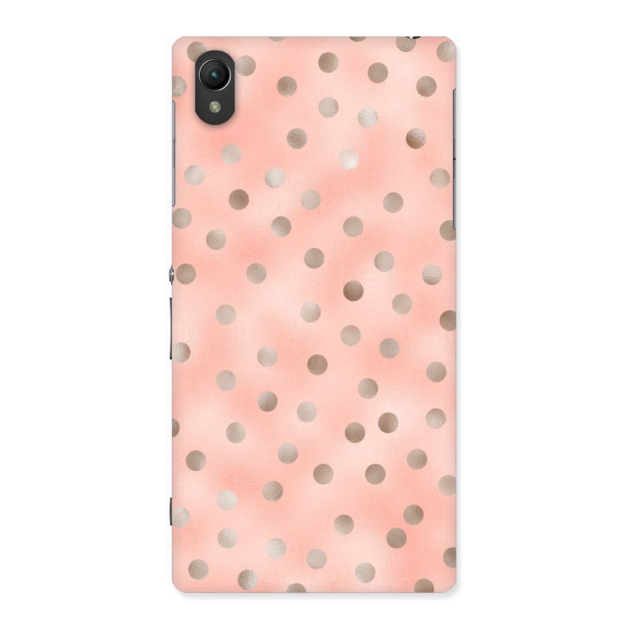 RoseGold Polka Dots Back Case for Sony Xperia Z1