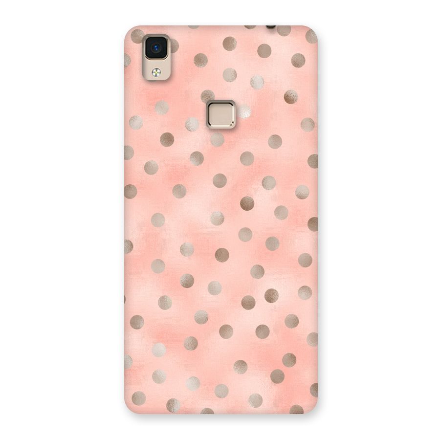 RoseGold Polka Dots Back Case for V3 Max