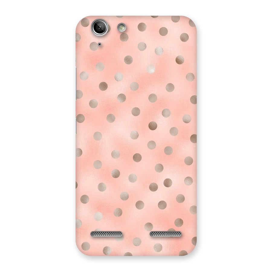 RoseGold Polka Dots Back Case for Vibe K5