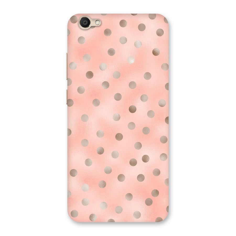 RoseGold Polka Dots Back Case for Vivo V5