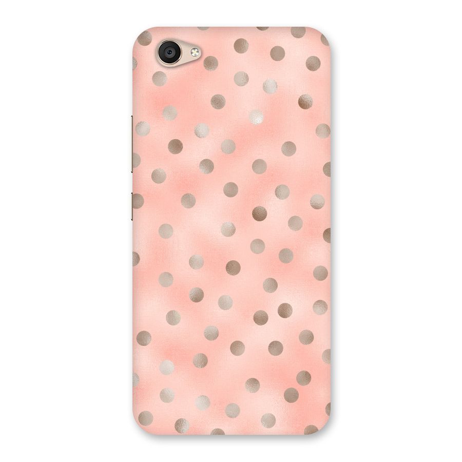 RoseGold Polka Dots Back Case for Vivo V5 Plus