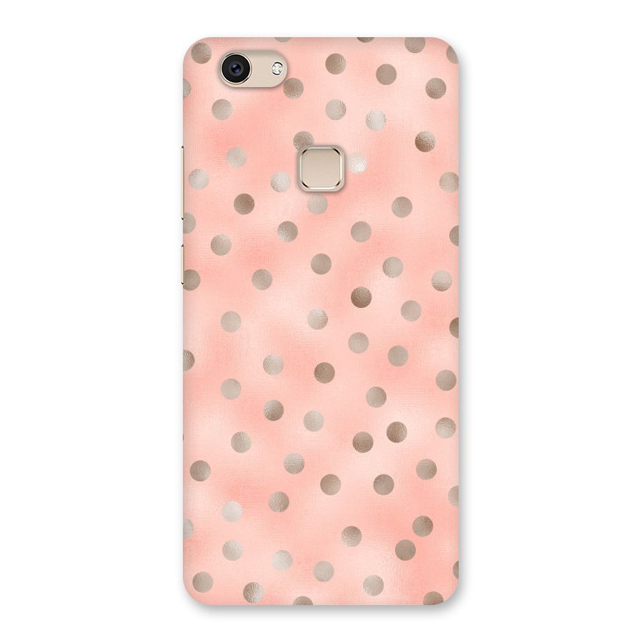 RoseGold Polka Dots Back Case for Vivo V7