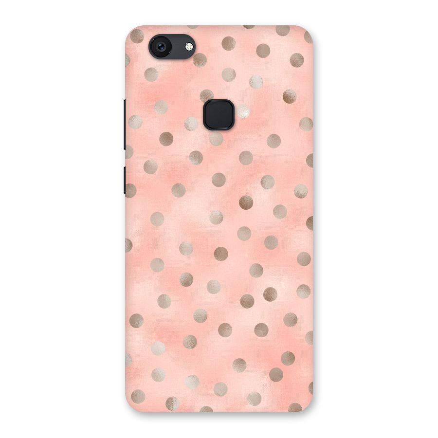RoseGold Polka Dots Back Case for Vivo V7 Plus