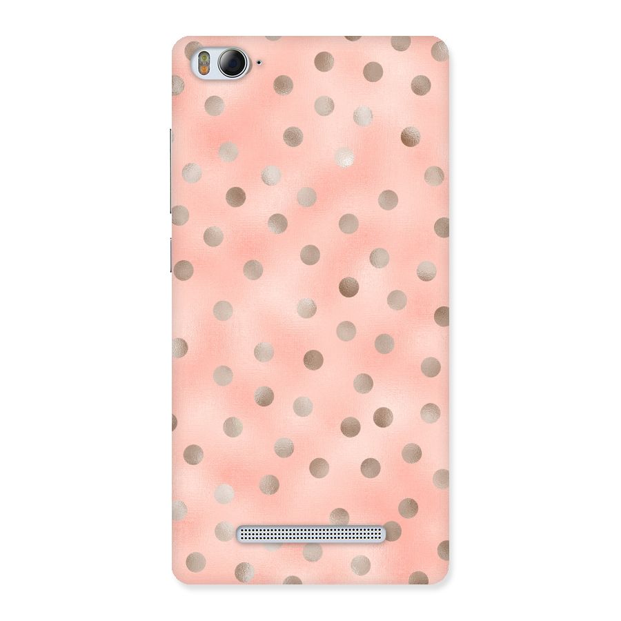 RoseGold Polka Dots Back Case for Xiaomi Mi4i