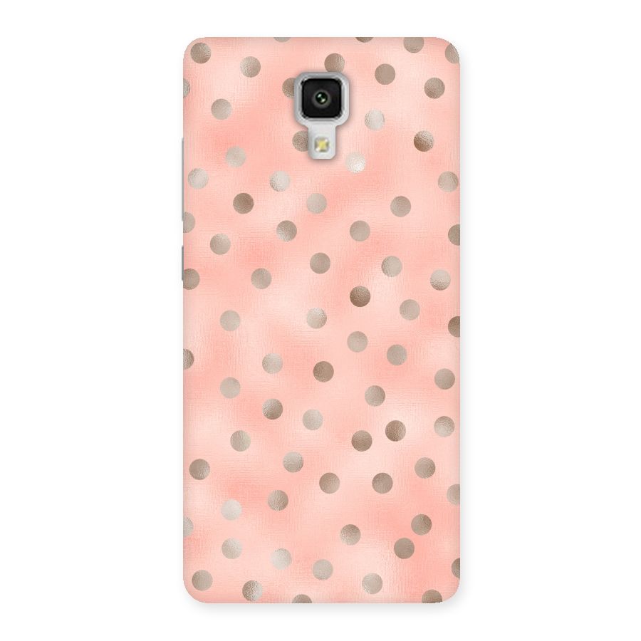 RoseGold Polka Dots Back Case for Xiaomi Mi 4