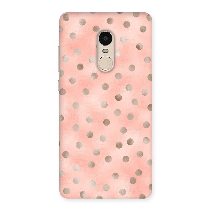 RoseGold Polka Dots Back Case for Xiaomi Redmi Note 4