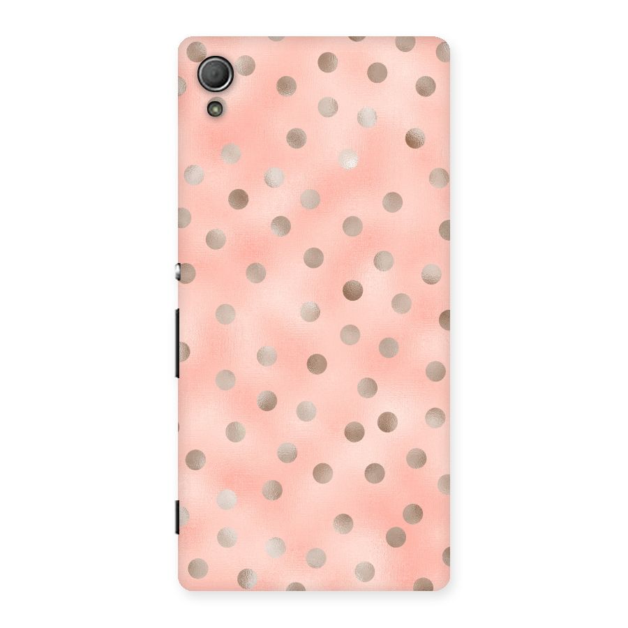 RoseGold Polka Dots Back Case for Xperia Z4