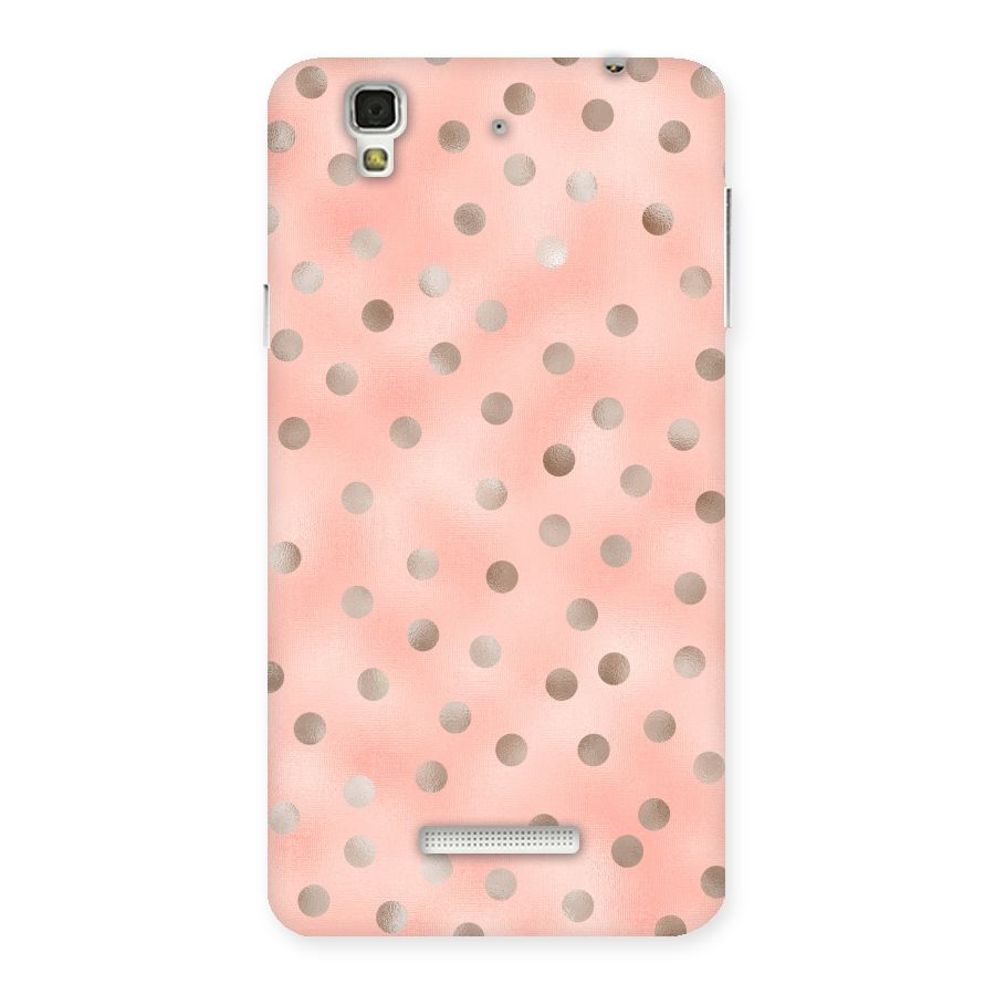 RoseGold Polka Dots Back Case for YU Yureka Plus