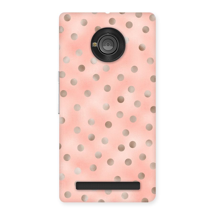 RoseGold Polka Dots Back Case for Yu Yunique