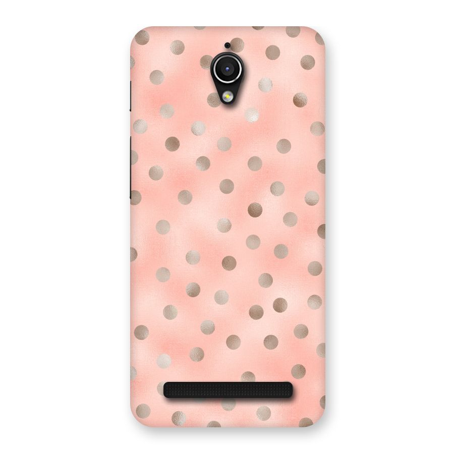 RoseGold Polka Dots Back Case for Zenfone Go