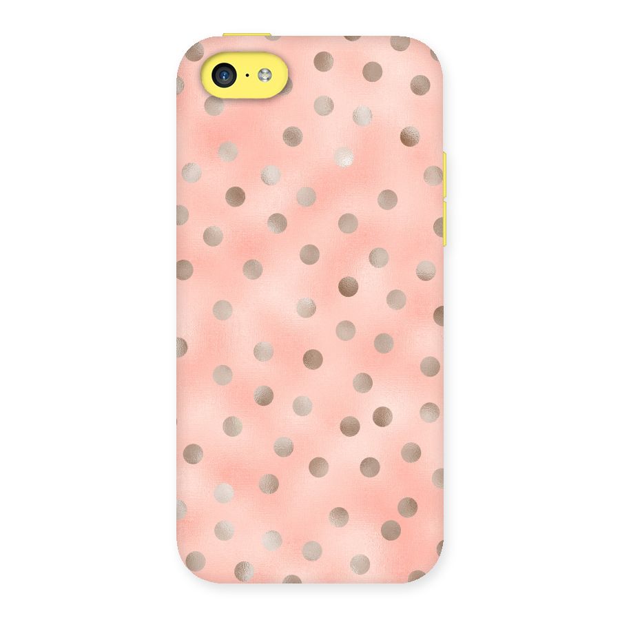 RoseGold Polka Dots Back Case for iPhone 5C