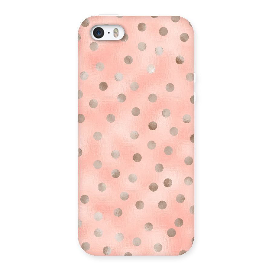 RoseGold Polka Dots Back Case for iPhone 5 5S