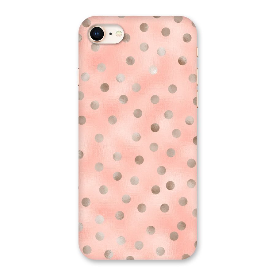 RoseGold Polka Dots Back Case for iPhone 8