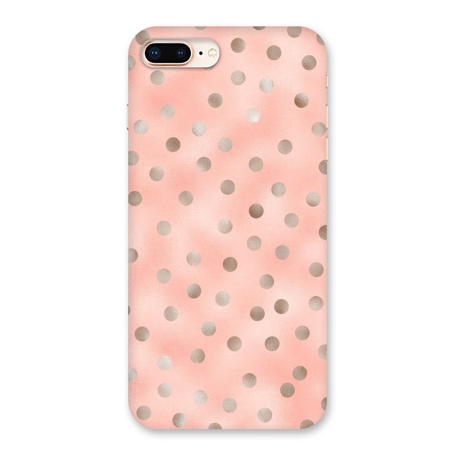 RoseGold Polka Dots Back Case for iPhone 8 Plus
