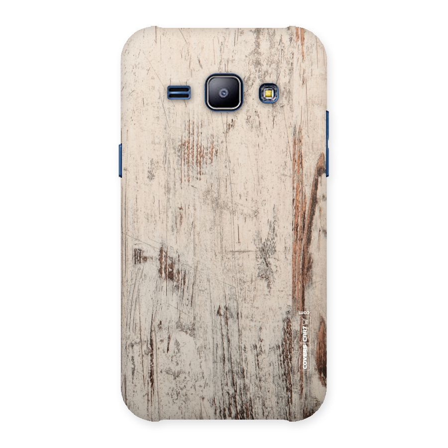 Rugged Wooden Texture Back Case for Galaxy J1