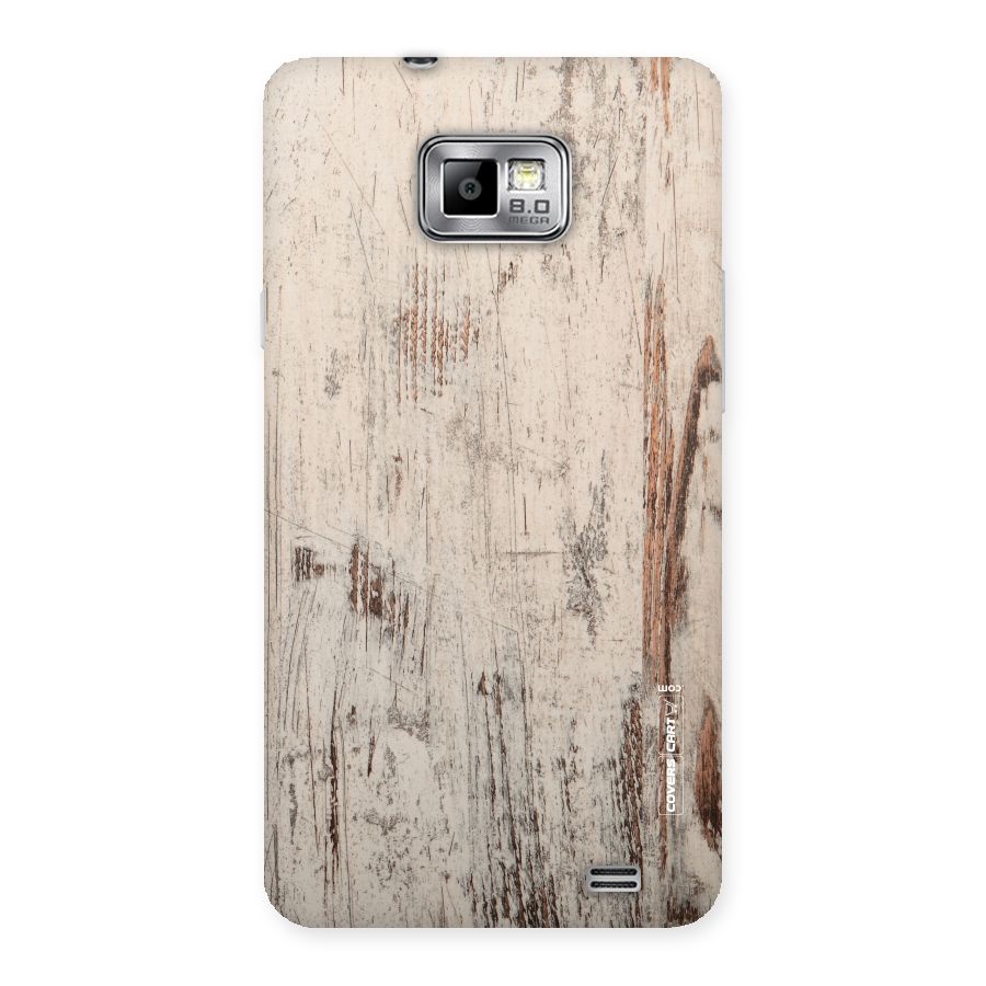Rugged Wooden Texture Back Case for Galaxy S2