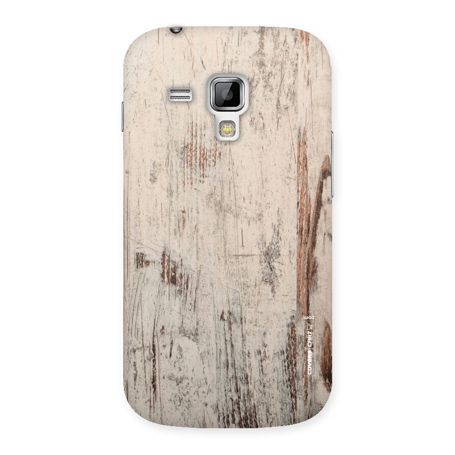 Rugged Wooden Texture Back Case for Galaxy S Duos