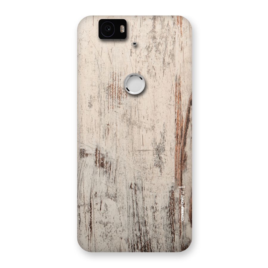 Rugged Wooden Texture Back Case for Google Nexus-6P