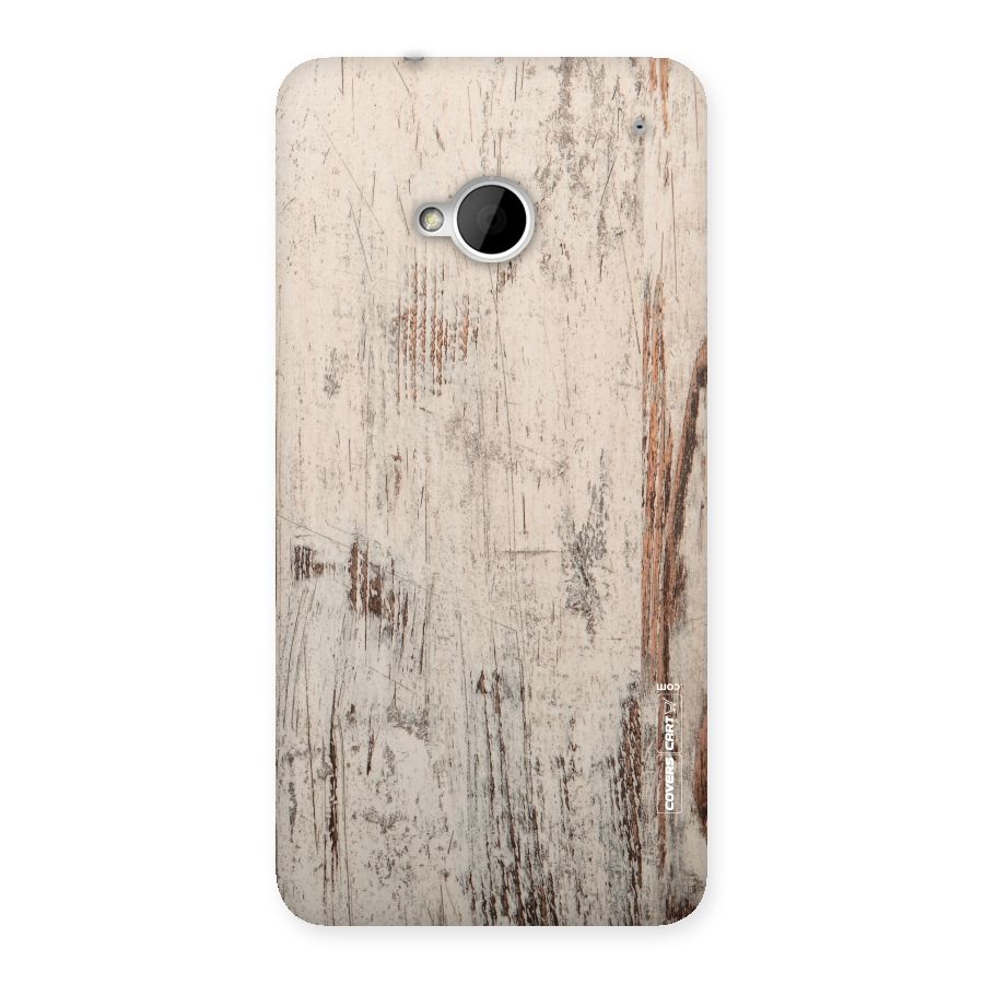 Rugged Wooden Texture Back Case for HTC One M7